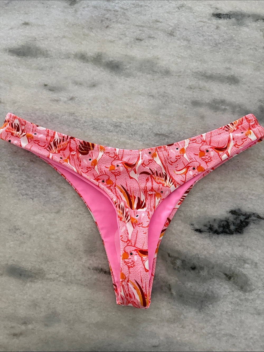 NEW Jungle Sol Pink Paradise Bikini Bottom - Picture 3 of 4